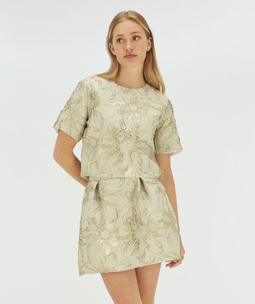 Beige bloes met goudkleurig detail Kiliana Josh V