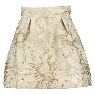Josh V Beige korte rok met goud kleurig detail Marleen