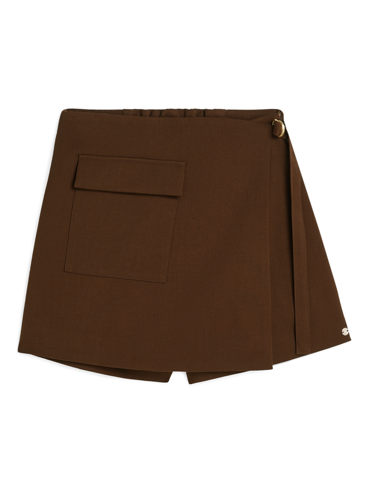 Bruine skort met gouden hesp Marlon Josh V