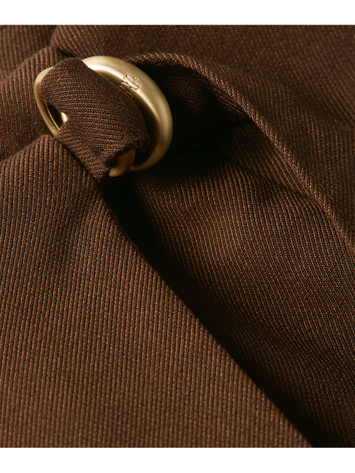 Bruine skort met gouden hesp Marlon Josh V