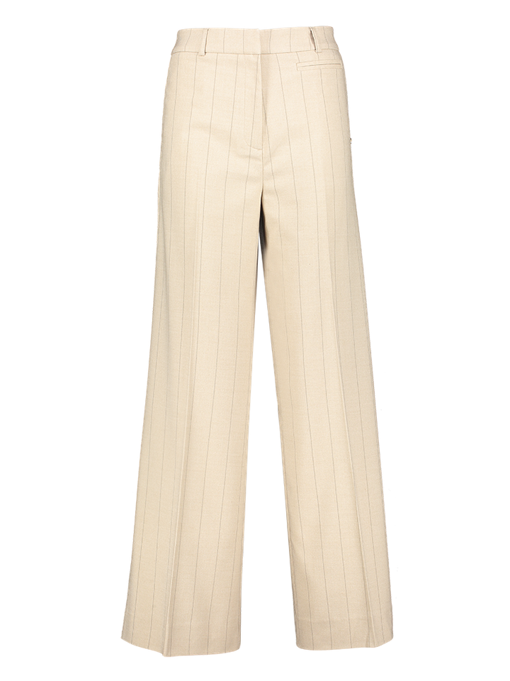 Beige geklede broek met fijne krijtstreep Archer Josh V 