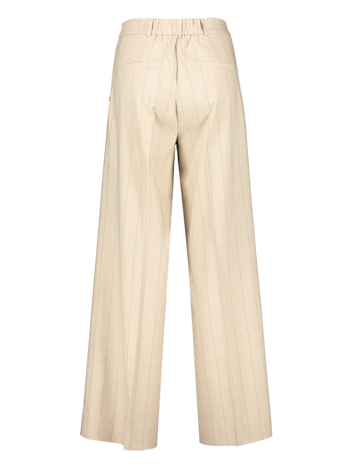 Beige geklede broek met fijne krijtstreep Archer Josh V 
