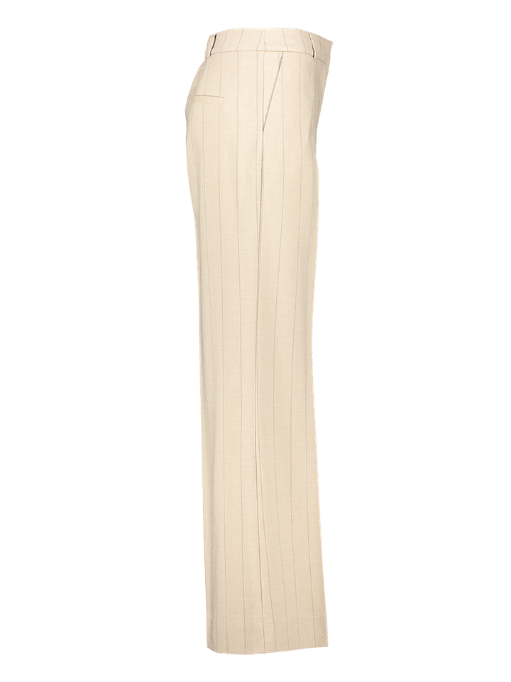 Beige geklede broek met fijne krijtstreep Archer Josh V 