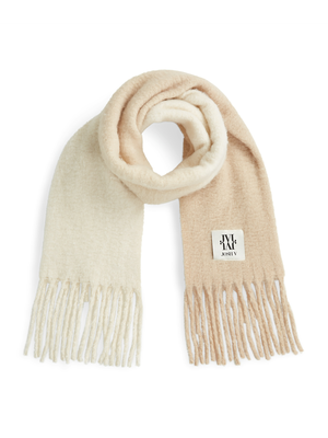 Beige sjaal met ruffels