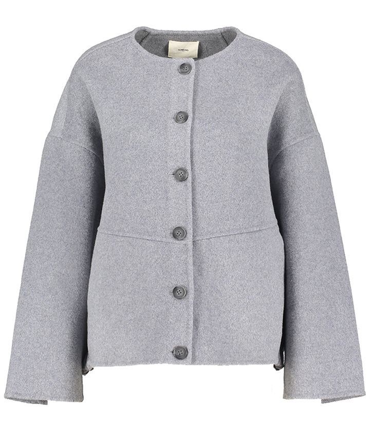 Grijze korte oversized bomber jacket Eddy Suncoo 