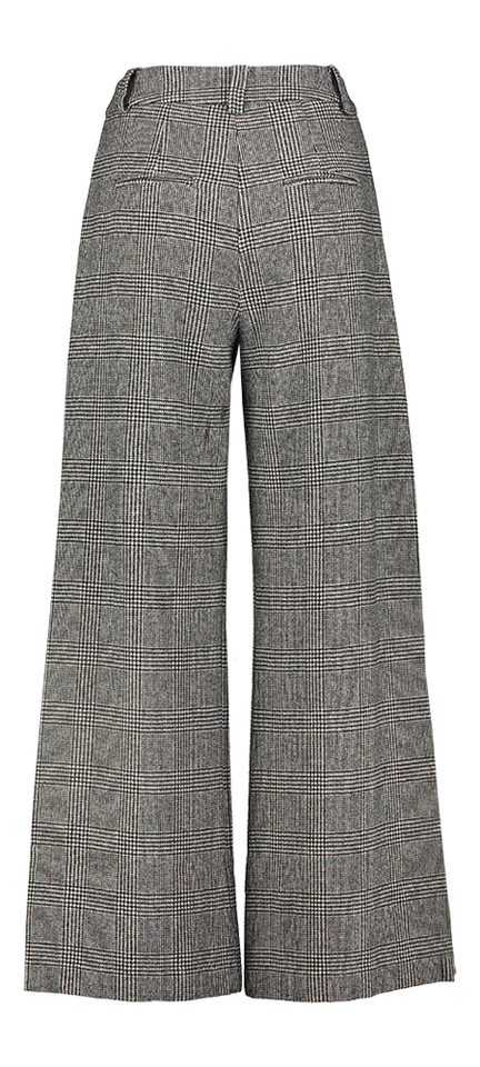 Zwart en witte wollen broek in print Jeffrey Suncoo