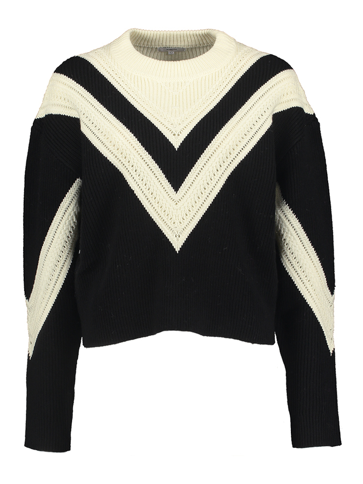 Zwart met beige trui in v- motief Pablito Suncoo 