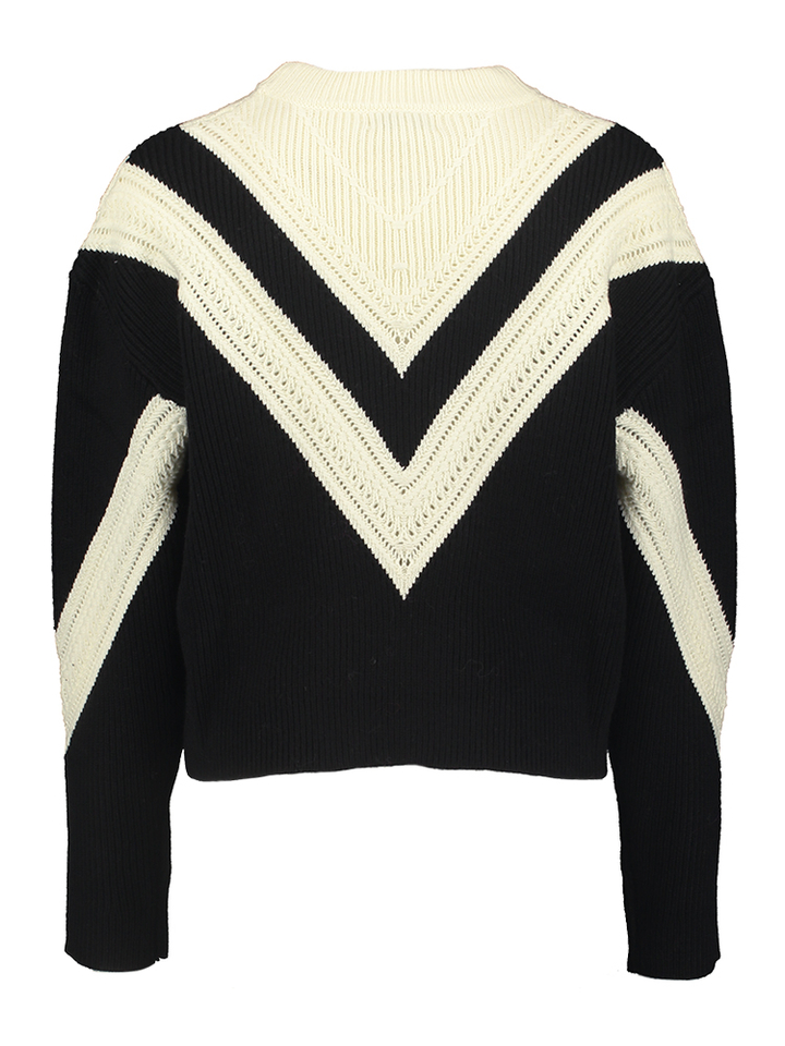 Zwart met beige trui in v- motief Pablito Suncoo 