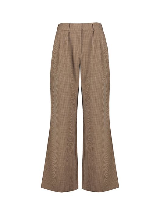 Cognac wijde broek Colette Witblack