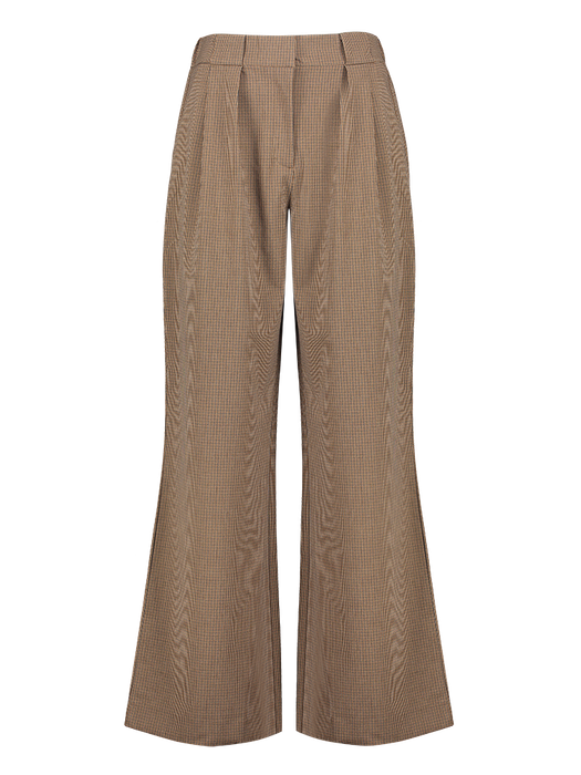 Cognac wijde broek Colette Witblack