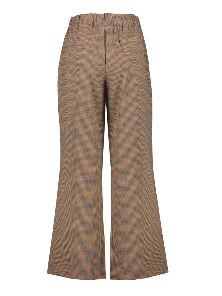 Cognac wijde broek Colette Witblack