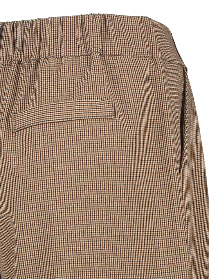 Cognac wijde broek Colette Witblack