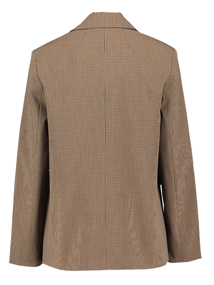 Bruin en zwart geruite blazer Colette Withblack