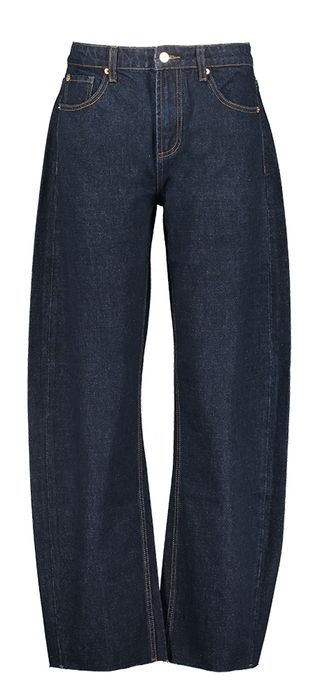 Donkerblauwe straight jeans Peyton Withblack