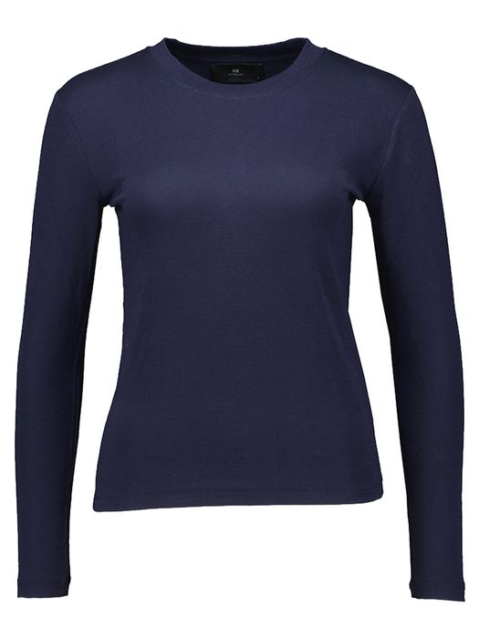 Blauwe t-shirt met lange mouwen Josefine Withblack