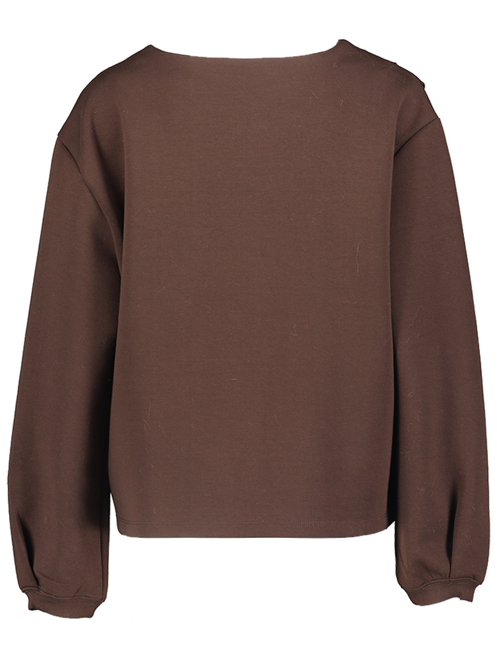 Donkerbruine sweater met ronde hals Homage