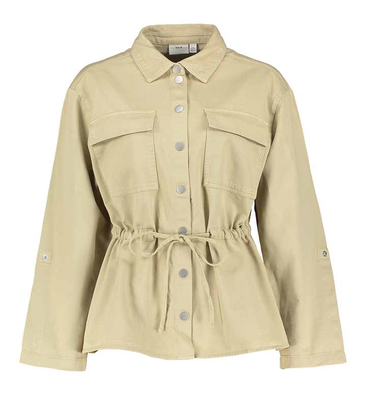 Beige vest met strop in de taille Vitilo Vila