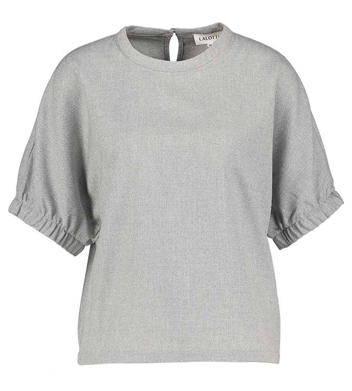 Grijze glitter blouse Pom Sparkle bloes Lalotti 