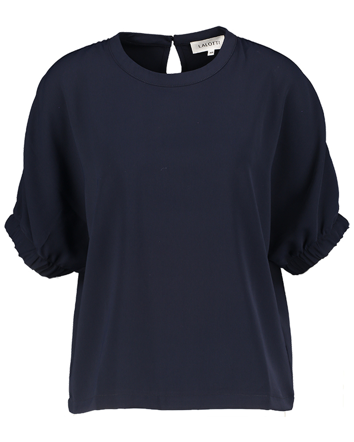 Donkerblauwe blouse Pom Bloes Lalotti