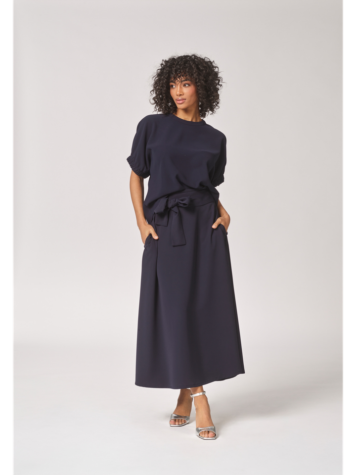 Donkerblauwe blouse Pom Bloes Lalotti