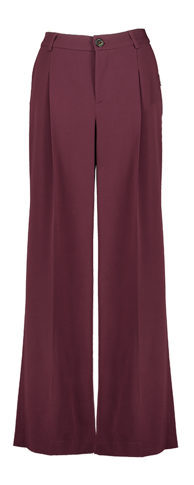 Bordeaux geklede broek met plooi Odar Pants Lalotti