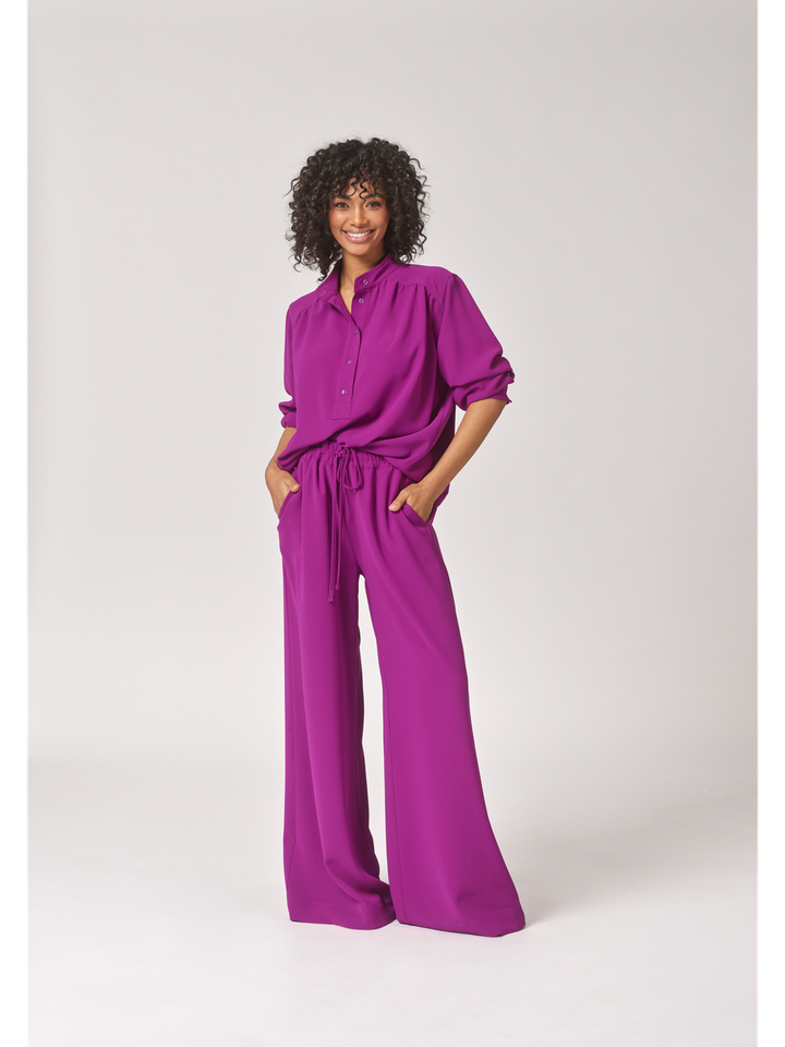 Paarsroze wijde broek Poppy Wide Lalotti