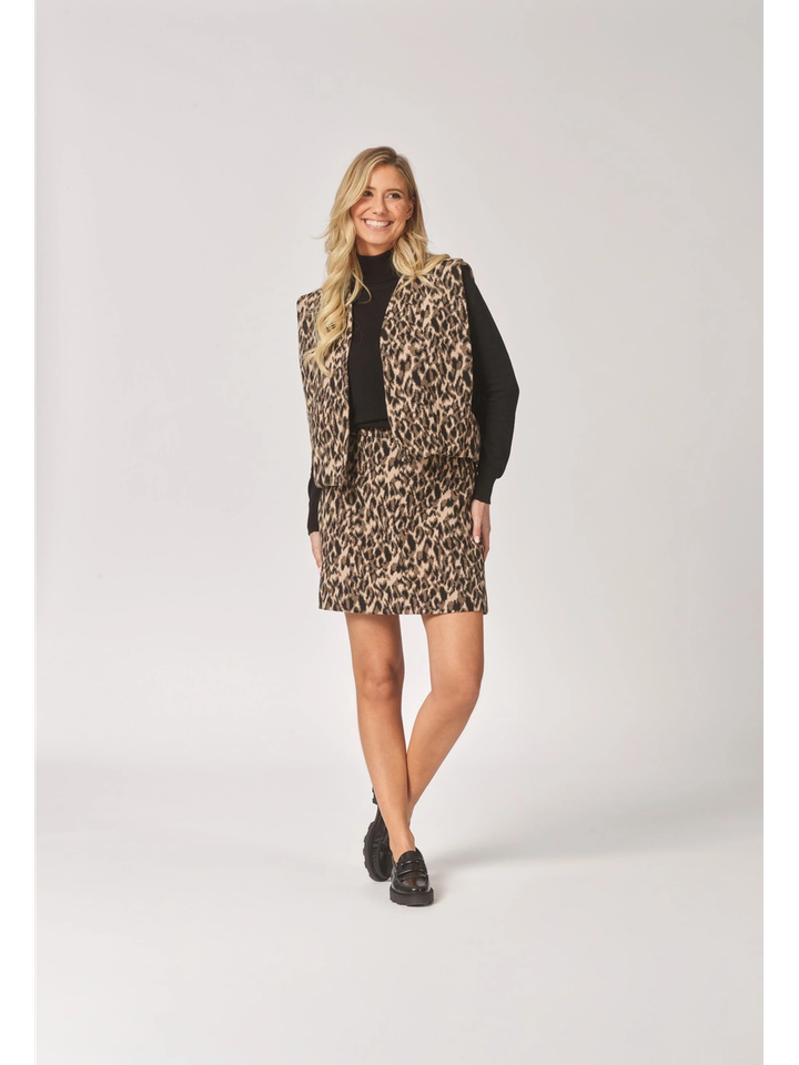 Korte rok in dierenprint Rosie Skirt Lalotti 
