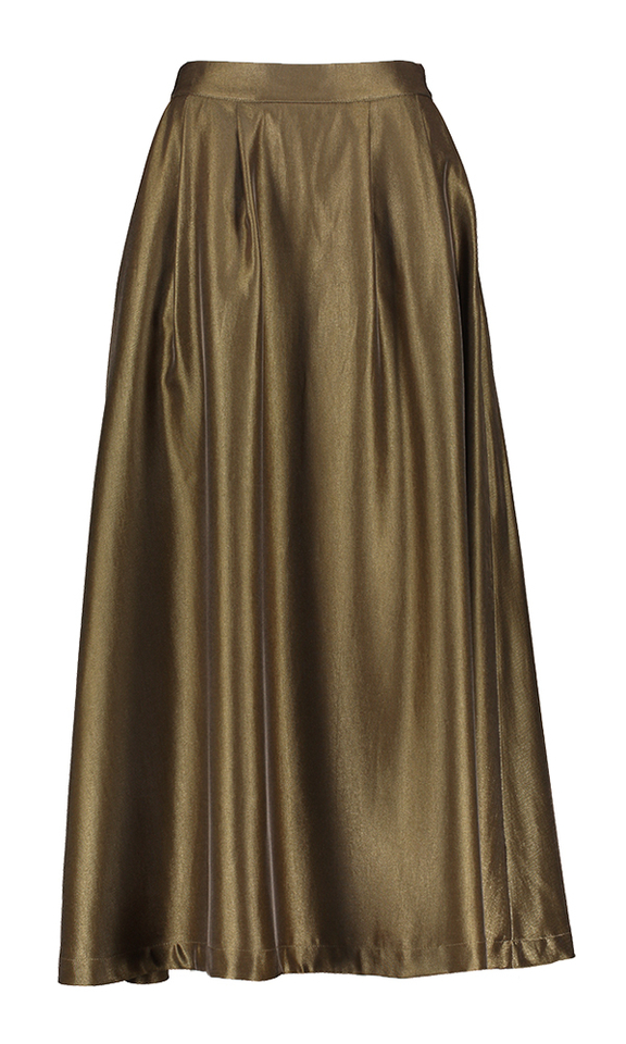 Groene uitlopende lange rok Rozette Skirt Lalotti