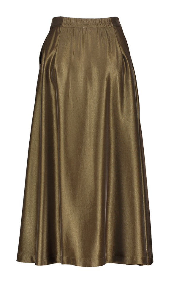 Groene uitlopende lange rok Rozette Skirt Lalotti