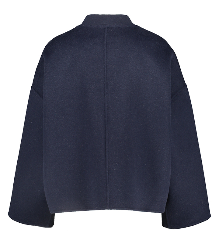 Blauwe mantel in bomberstijl Helena Lalotti 