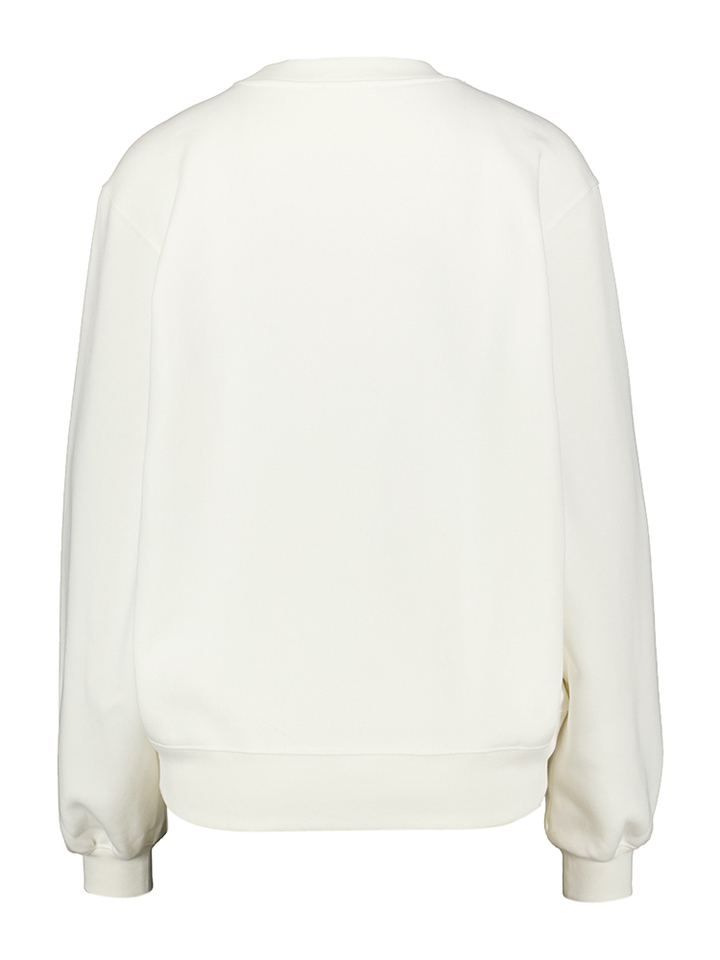 Witte sweater met bordeaux merklogo Charm Lalotti