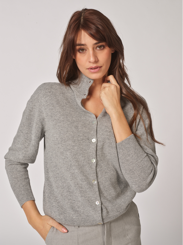 Grijze cardigan met knopen Sofia Lalotti 
