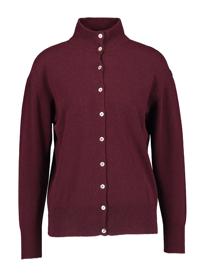 Bordeaux cardigan met knopen Sofia Lalotti