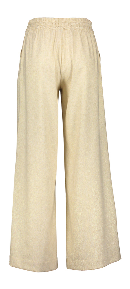 Beige losse broek met goudkleurige glans Polly Biba Sparkle Pants Lalotti