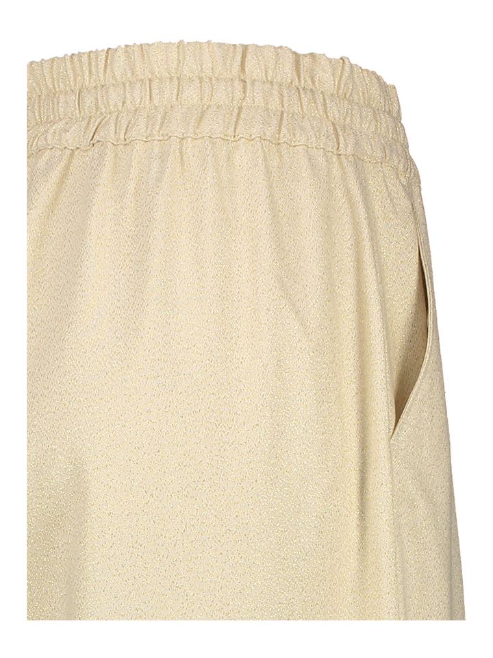 Beige losse broek met goudkleurige glans Polly Biba Sparkle Pants Lalotti