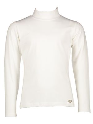 Witte t-shirt met rolkraag en lange mouwen Liu Jo