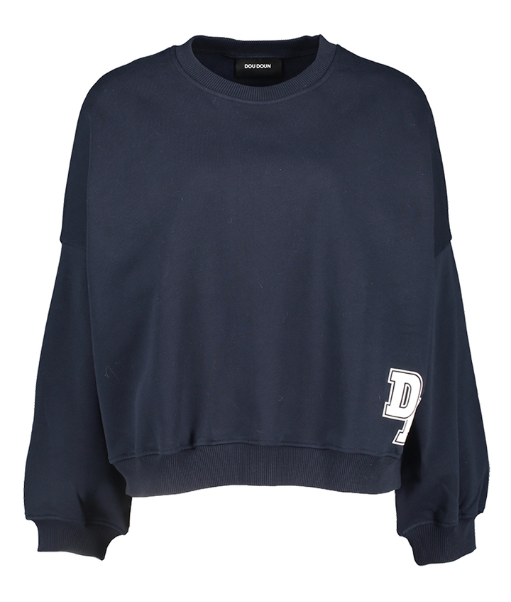 Blauwe sweater met merklogo Syndney Doudoun 
