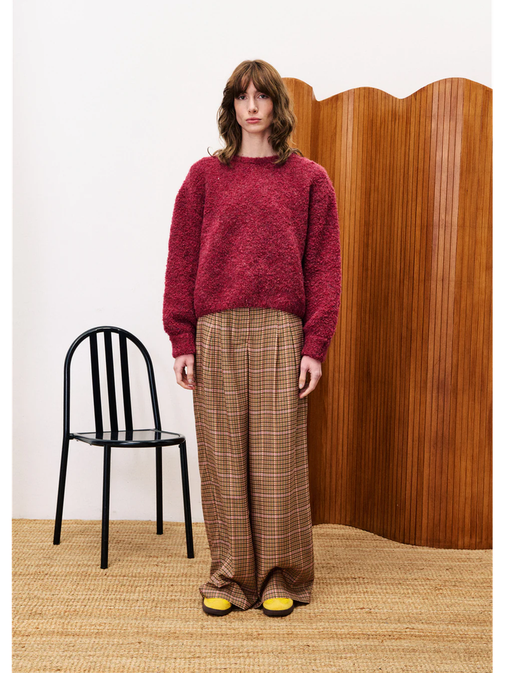 Bordeaux gebreide trui Camelia FRNCH