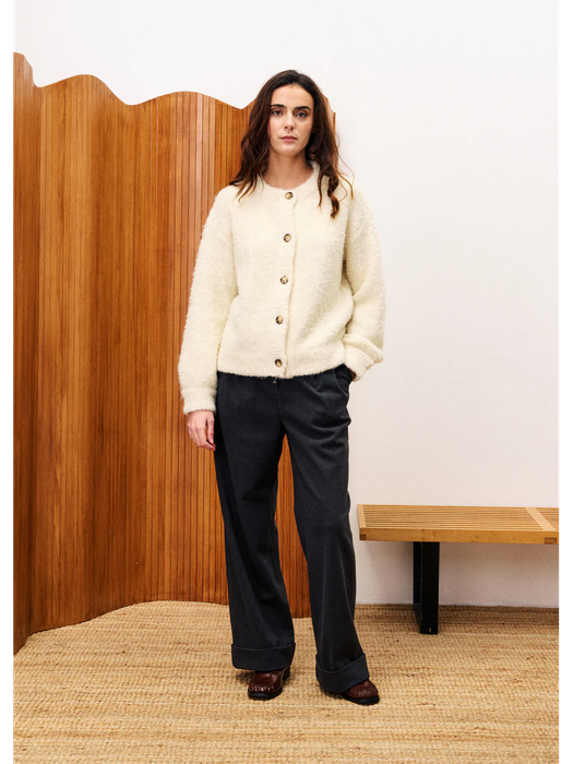 Creme cardigan met knopen Selkirk FRNCH