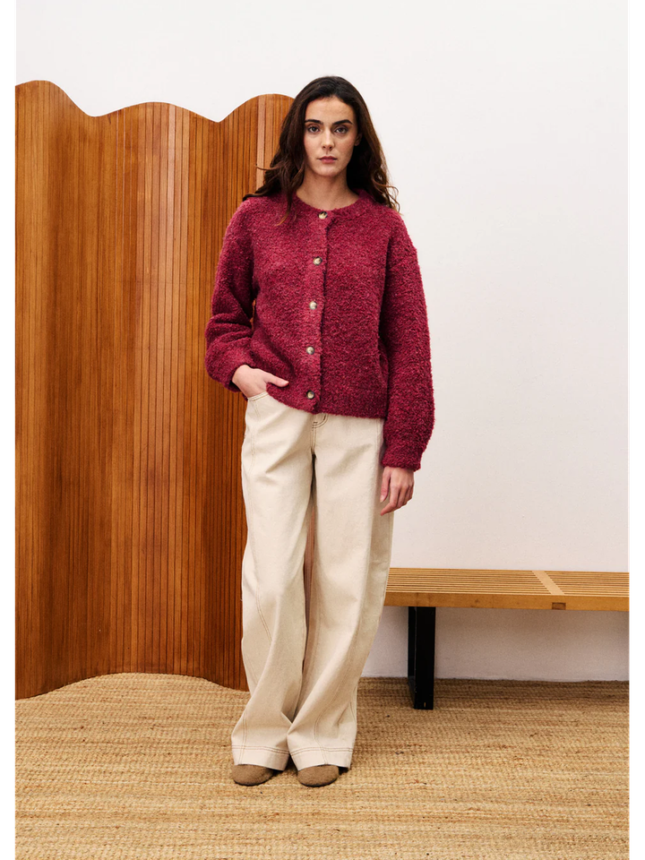 Bordeaux gilet met knopen Selkirk FRNCH