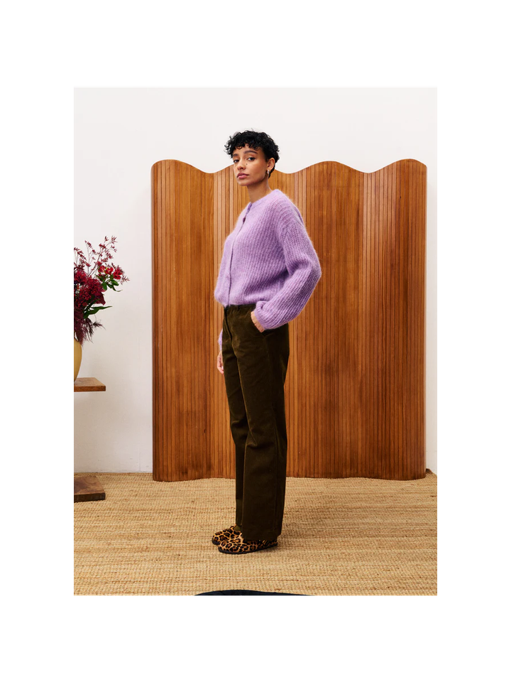 Violet gilet met knopen Miano FRNCH