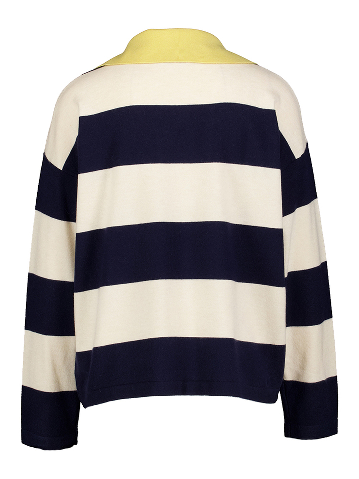 Bleu marine polo met strepen en lange mouwen Colchique FRNCH 