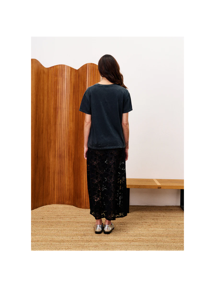 Zwarte lange rok in kant Herbert FRNCH 