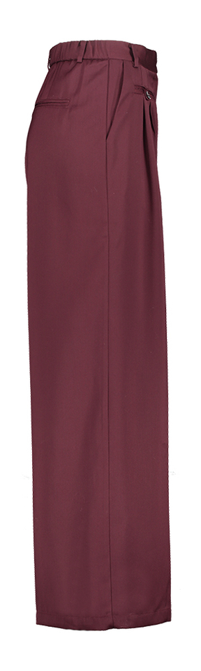 Bordeaux wijdvallende broek Hibiscus FRNCH