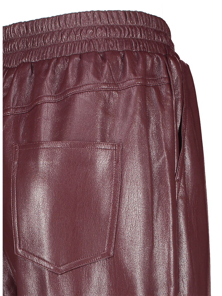 Bordeaux kleurige broek in imitatie leder Michaux FRNCH