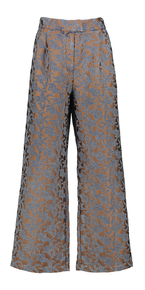 Maulticolor broek met bruine print Vian FRNCH