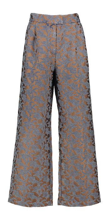 Maulticolor broek met bruine print Vian FRNCH