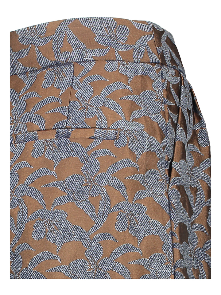 Maulticolor broek met bruine print Vian FRNCH