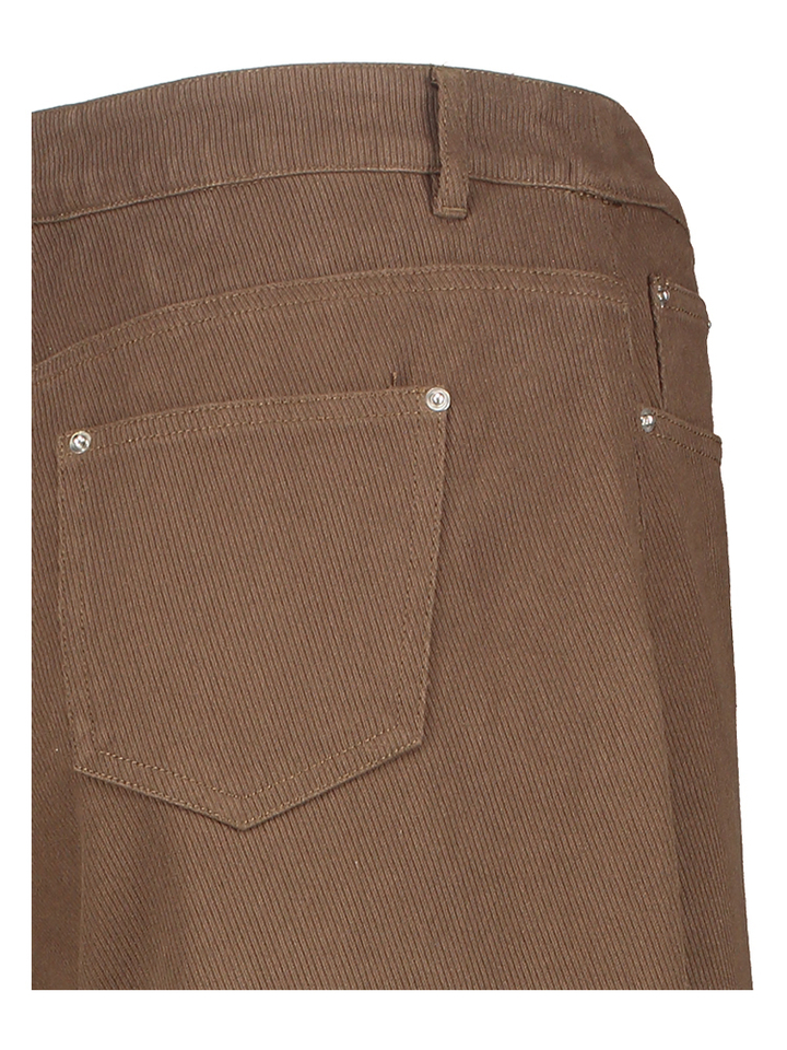 Donkerbruine ribfluwelen broek Reglise FRNCH