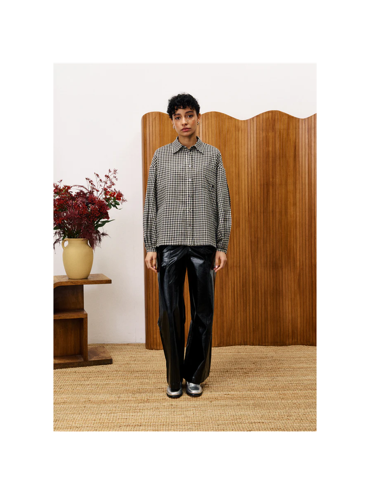 Geruiten blouse met knoopsluiting Raven FRNCH